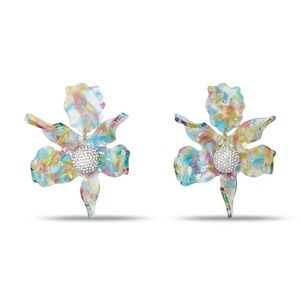 NWOT Lele Sadoughi Lily Crystal Earrings